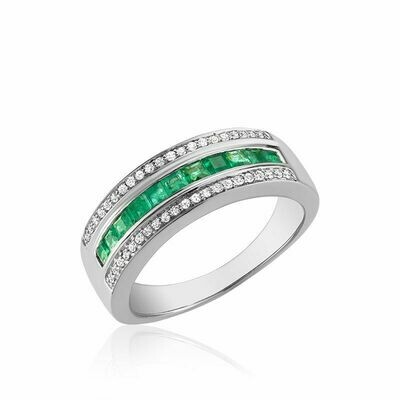 Emerald & Diamond Ring White Gold Emerald & Diamond Ring White Gold