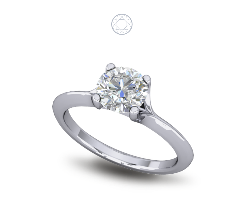 Solitaire Diamond Ring – Knife Edge Four Prong Solitaire Diamond Ring – Knife Edge Four Prong