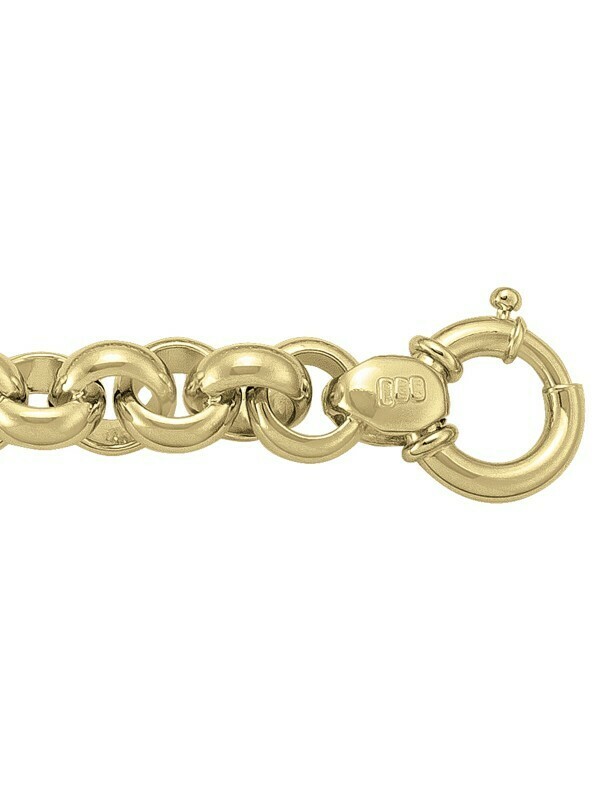 Yellow Gold Hollow Fancy Rolo Bracelet 14KT &amp; 18KT