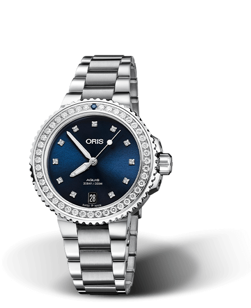 Oris Aquis Date Diamonds Blue Dial 37MM Automatic
