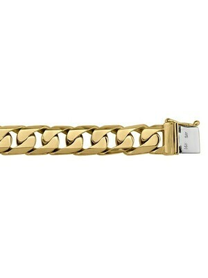 Yellow Gold Solid Link Bracelet 10KT, 14KT &amp; 18KT