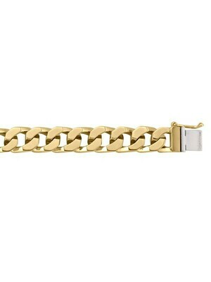 Yellow Gold Solid Link Bracelet 10KT, 14KT &amp; 18KT