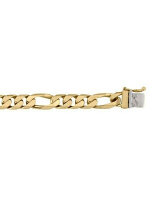 Yellow Gold Solid Link Bracelet 10KT, 14KT &amp; 18KT