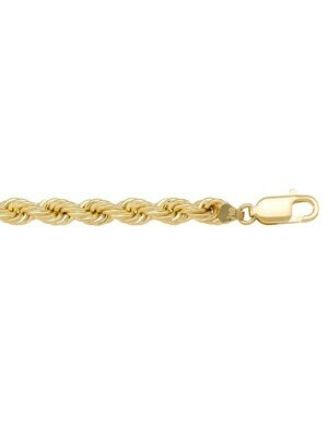 Yellow Gold Hollow Rope Chain 10KT, 14KT & 18KT Yellow Gold Hollow Rope Chain 10KT, 14KT & 18KT