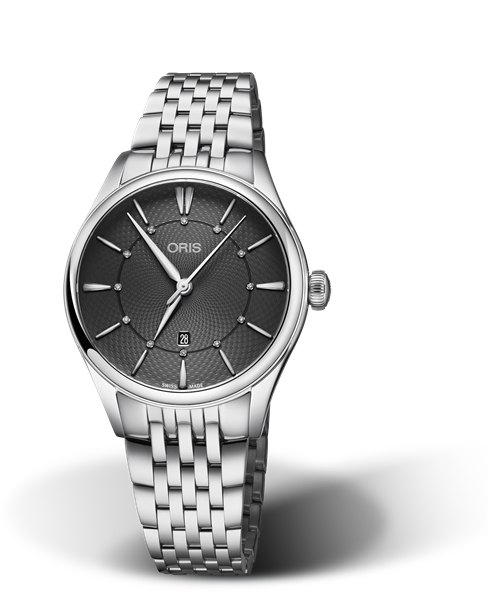 Oris Artelier Date Diamonds Grey Dial 33MM Automatic