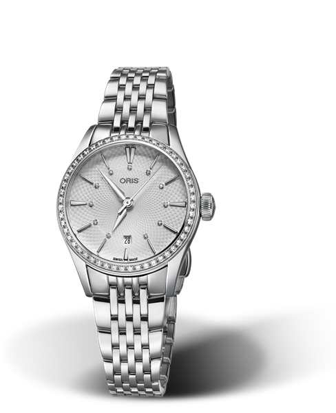 Oris Artelier Date Diamonds Silver Dial 28MM Automatic