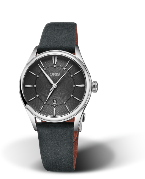 Oris Artelier Date Diamonds Grey Dial 33MM Automatic