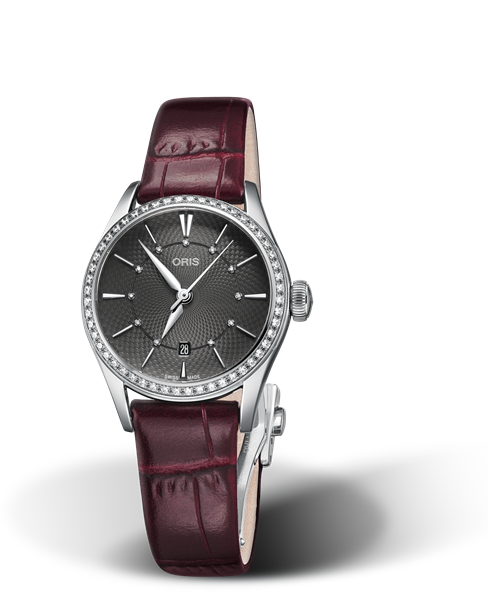Oris Artelier Date Diamonds Grey Dial 28MM Automatic