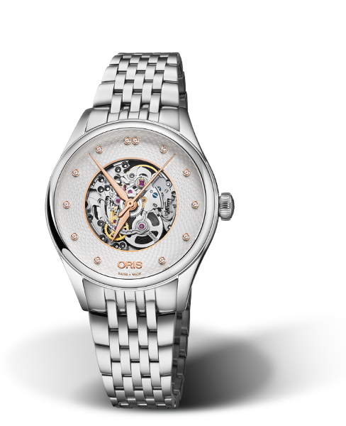 Oris Artelier Skeleton Diamonds Silver Dial 33MM Automatic