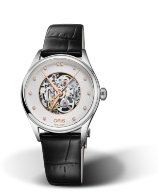 Oris Artelier Skeleton Diamonds Silver Dial 33MM Automatic