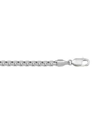 White Gold Hollow Box Link Chain 14KT White Gold Hollow Box Link Chain 14KT