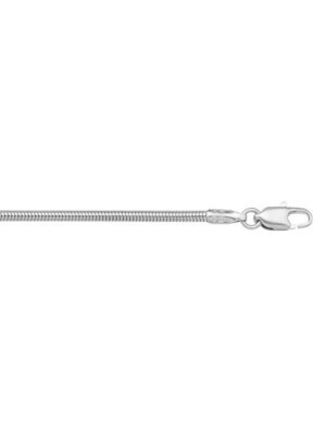 White Gold Round Snake Link Chain 14KT & 18KT White Gold Round Snake Link Chain 14KT & 18KT