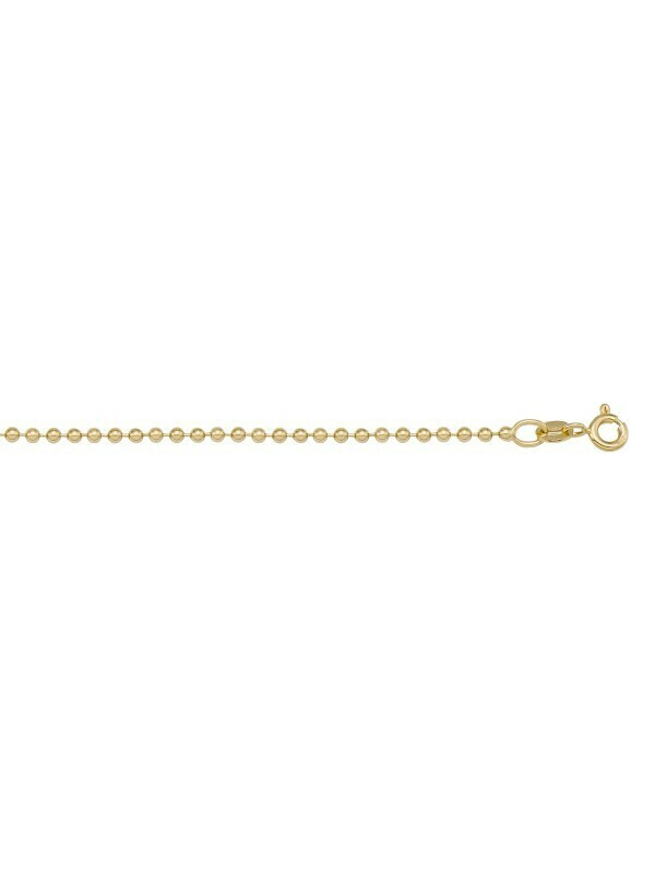 Yellow Gold Bead Link Chain 14KT &amp; 18KT