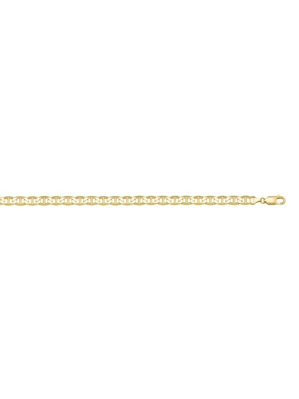 Yellow Gold Hollow Flat Anchor Link Bracelet 10KT, 14KT &amp; 18KT