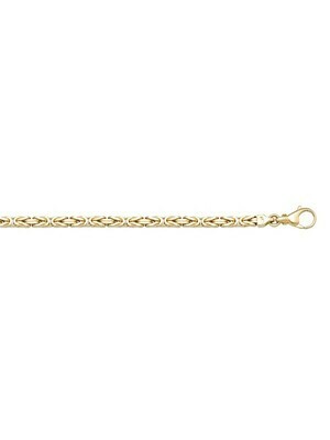 Yellow Gold Solid Byzantine Link Bracelet 14KT &amp; 18KT