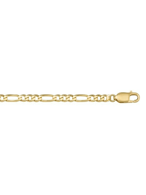 Yellow Gold Solid Figaro Link Chain 10KT 14KT 18KT
