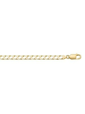 Yellow Gold Solid Squared Link Bracelet 10KT, 14KT &amp; 18KT