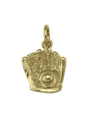 Yellow Gold Baseball Glove Charm 10KT Yellow Gold Baseball Glove Charm 10KT