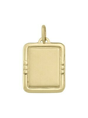 Yellow Gold Fancy Tag Pendant 14KT & 18KT Yellow Gold Fancy Tag Pendant 14KT & 18KT