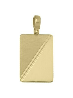 Yellow Gold Fancy Tag Pendant 10KT Yellow Gold Fancy Tag Pendant 10KT