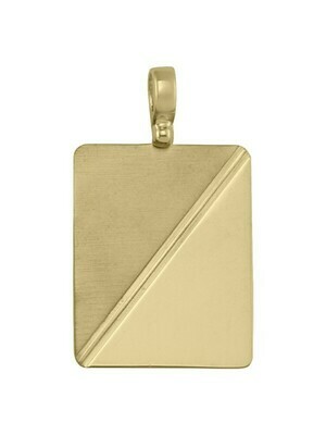 Yellow Gold Fancy Tag Pendant 10KT Yellow Gold Fancy Tag Pendant 10KT