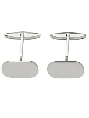 White Gold Rectangular Cufflinks 10KT White Gold Rectangular Cufflinks 10KT