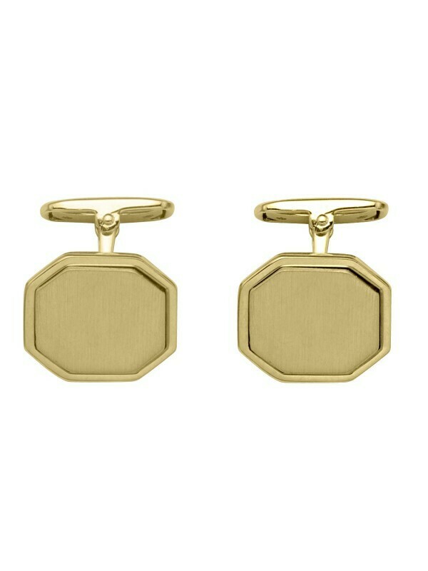 Yellow Gold Octgonal Cufflinks 18KT