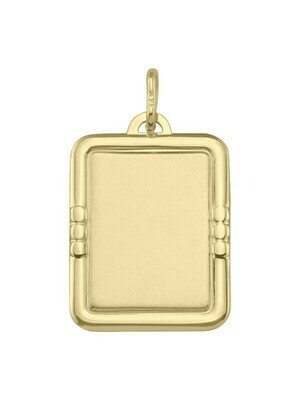 Yellow Gold Fancy Tag Pendant 14KT & 18KT Yellow Gold Fancy Tag Pendant 14KT & 18KT