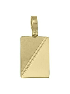 Yellow Gold Fancy Tag Pendant 10KT Yellow Gold Fancy Tag Pendant 10KT