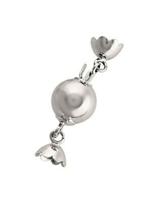 White Gold 10mm Ball Pearl Clasp Finding 18KT White Gold 10mm Ball Pearl Clasp Finding 18KT