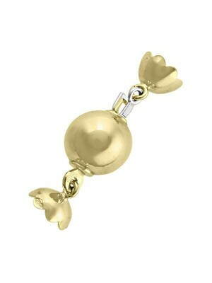 Yellow Gold 10mm Ball Pearl Clasp Finding 18KT Yellow Gold 10mm Ball Pearl Clasp Finding 18KT