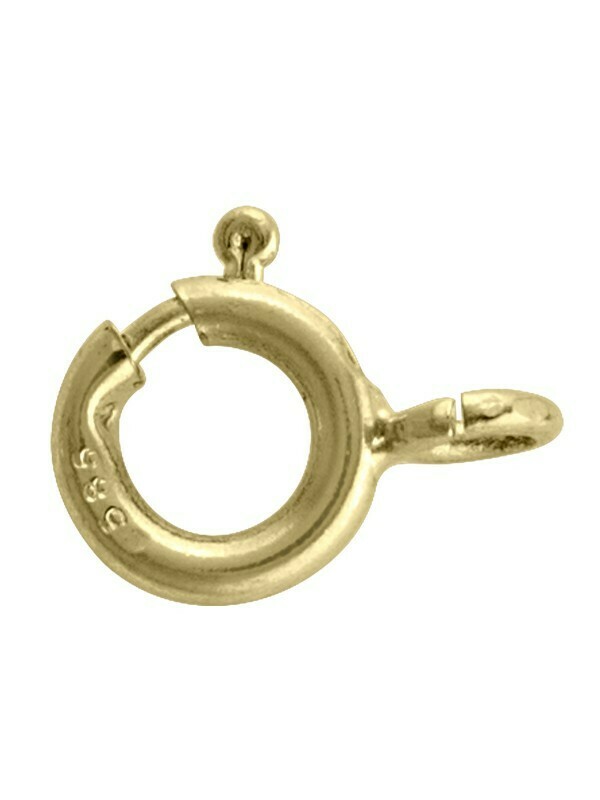 Yellow Gold 7mm Spring Ring Finding 10KT, 14KT &amp; 18KT