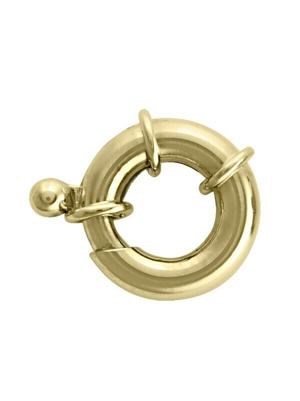 Fancy Yellow Gold Spring Ring Clasp Finding 14KT &amp; 18KT