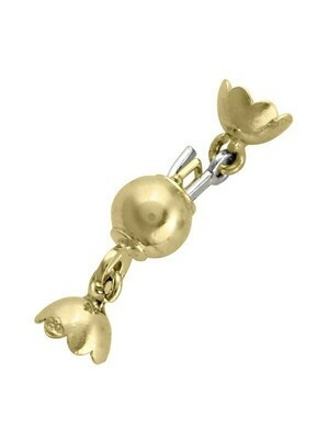 Yellow Gold 6mm Ball Pearl Clasp Finding 18KT Yellow Gold 6mm Ball Pearl Clasp Finding 18KT