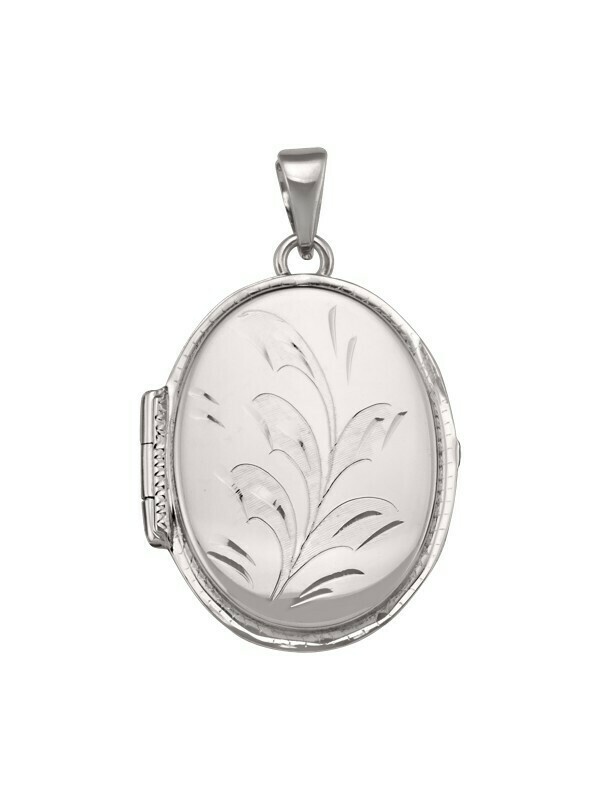 White Gold Oval Locket 14KT &amp; 18KT