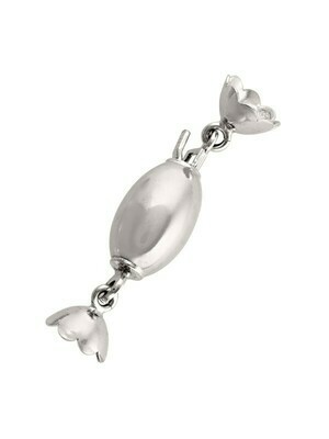 White Gold Fancy Pearl Clasp Finding 18KT White Gold Fancy Pearl Clasp Finding 18KT