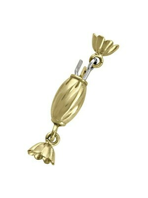 Yellow Gold Fancy Pearl Clasp Finding 18KT Yellow Gold Fancy Pearl Clasp Finding 18KT
