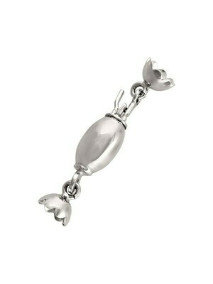 White Gold Fancy Pearl Clasp Finding 18KT White Gold Fancy Pearl Clasp Finding 18KT