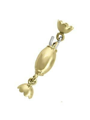 Yellow Gold Fancy Pearl Clasp Finding 18KT Yellow Gold Fancy Pearl Clasp Finding 18KT