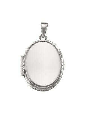 White Gold Oval Locket 14KT &amp; 18KT