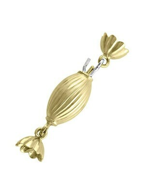 Yellow Gold Fancy Pearl Clasp Finding 18KT Yellow Gold Fancy Pearl Clasp Finding 18KT