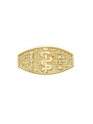 Yelllow Gold Medical Data Plate 10KT & 14KT Yelllow Gold Medical Data Plate 10KT & 14KT