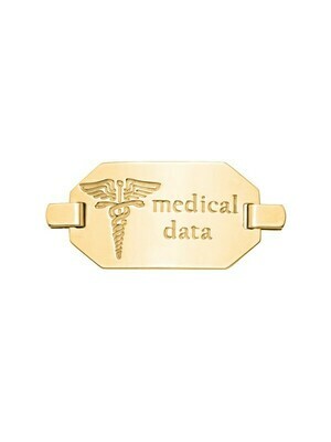 Yelllow Gold Medical Data Plate 10KT & 14KT Yelllow Gold Medical Data Plate 10KT & 14KT