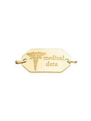 Yelllow Gold Medical Data Plate 10KT & 14KT Yelllow Gold Medical Data Plate 10KT & 14KT