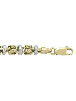 White & Yellow Gold Two Tone Hollow Fancy Necklace 14KT White & Yellow Gold Two Tone Hollow Fancy Necklace 14KT