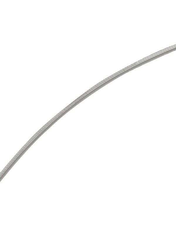 White &amp; Yellow Gold Two Tone Reversible Omega Necklace 14KT &amp; 18KT