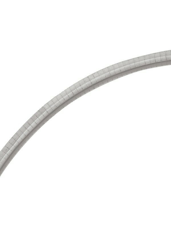 White &amp; Yellow Gold Two Tone Reversible Omega Necklace 14KT &amp; 18KT