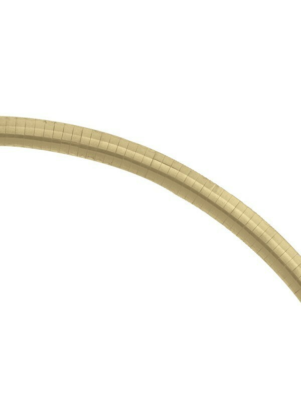 White &amp; Yellow Gold Two Tone Reversible Omega Necklace 14KT &amp; 18KT