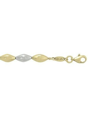White & Yellow Gold Two Tone Hollow Fancy Necklace 14KT White & Yellow Gold Two Tone Hollow Fancy Necklace 14KT