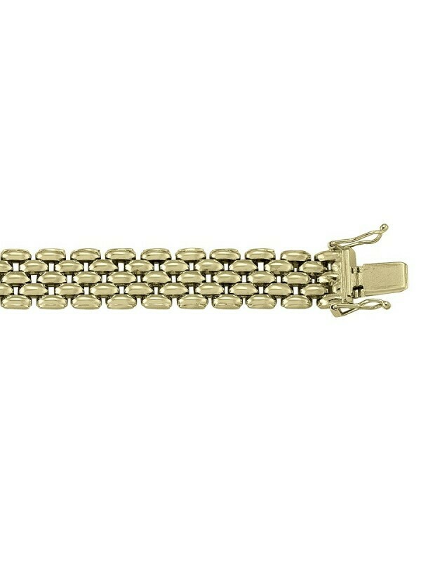 Yellow Gold Hollow Fancy Link Bracelet 14KT &amp; 18KT